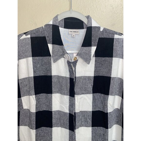 ANTHROPOLOGIE $268 The Odells Windowpane Plaid Trapeze Shirt Dress Size Medium - Picture 2 of 11